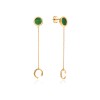 Arany fülbevaló Hera Malachite Arany fülbevaló Hera Malachite