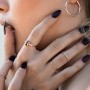 Ezüst gyűrű finom elhelyezésű fehér köbös cirkonium Swarovski 925 Trendy Collection Victoria Gold