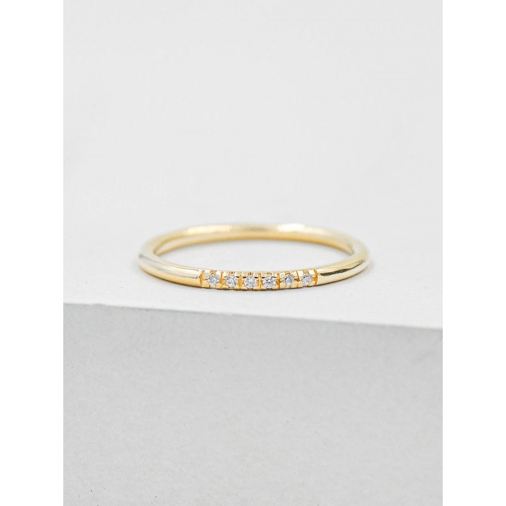 Ezüst gyűrű finom elhelyezésű fehér köbös cirkonium Swarovski 925 Trendy Collection Victoria Gold