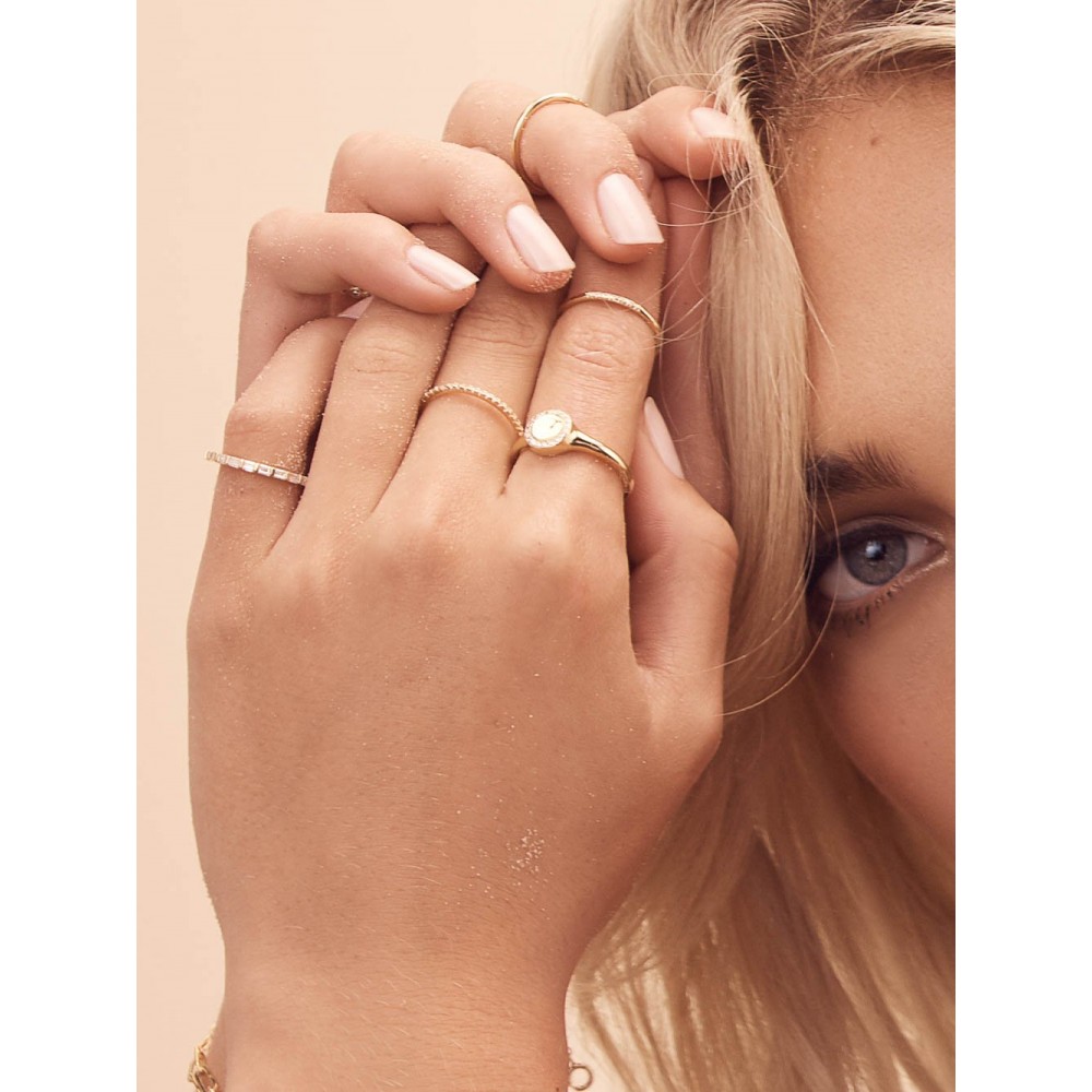 Ezüst gyűrű finom elhelyezésű fehér köbös cirkonium Swarovski 925 Trendy Collection Victoria Gold