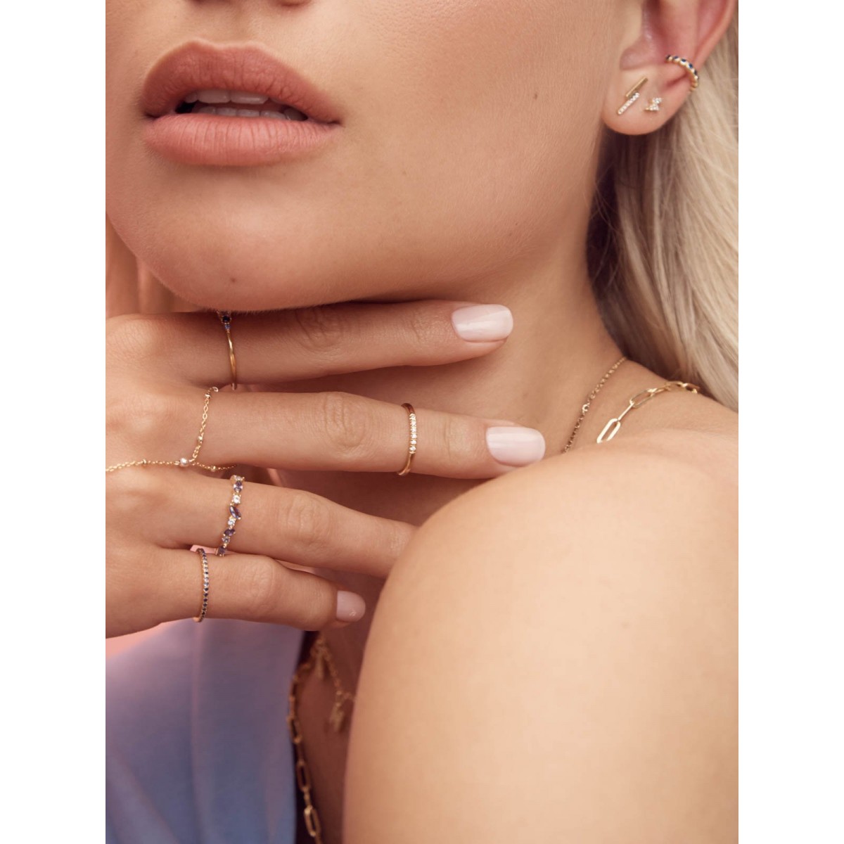 Ezüst gyűrű finom elhelyezésű fehér köbös cirkonium Swarovski 925 Trendy Collection Victoria Gold
