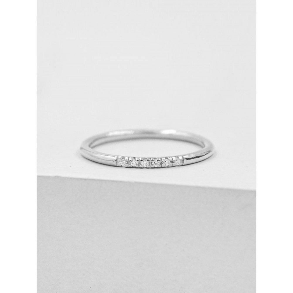 Ezüst gyűrű finom elhelyezésű fehér köbös cirkonium Swarovski 925 Trendy Collection Victoria Gold
