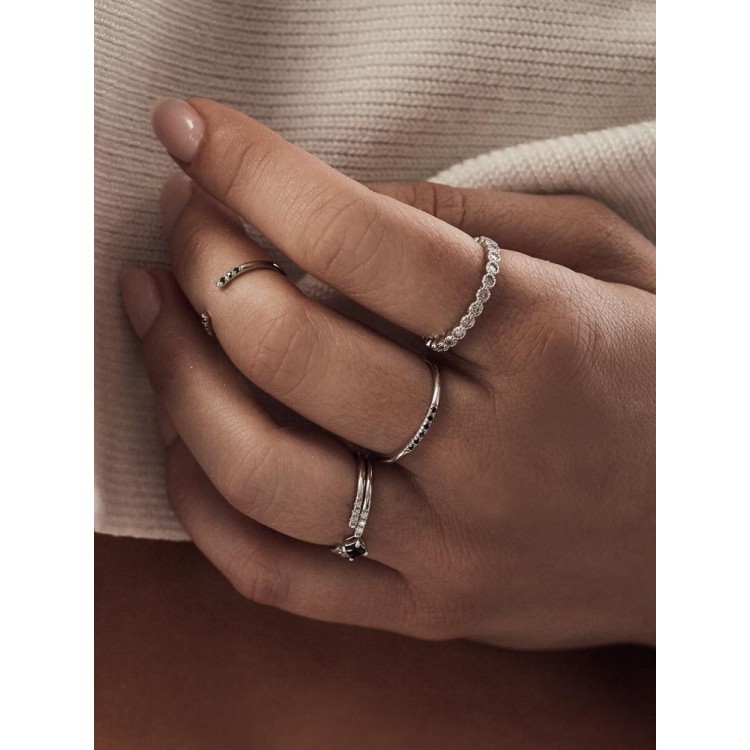 Ezüst gyűrű finom elhelyezésű fehér köbös cirkonium Swarovski 925 Trendy Collection Victoria Gold