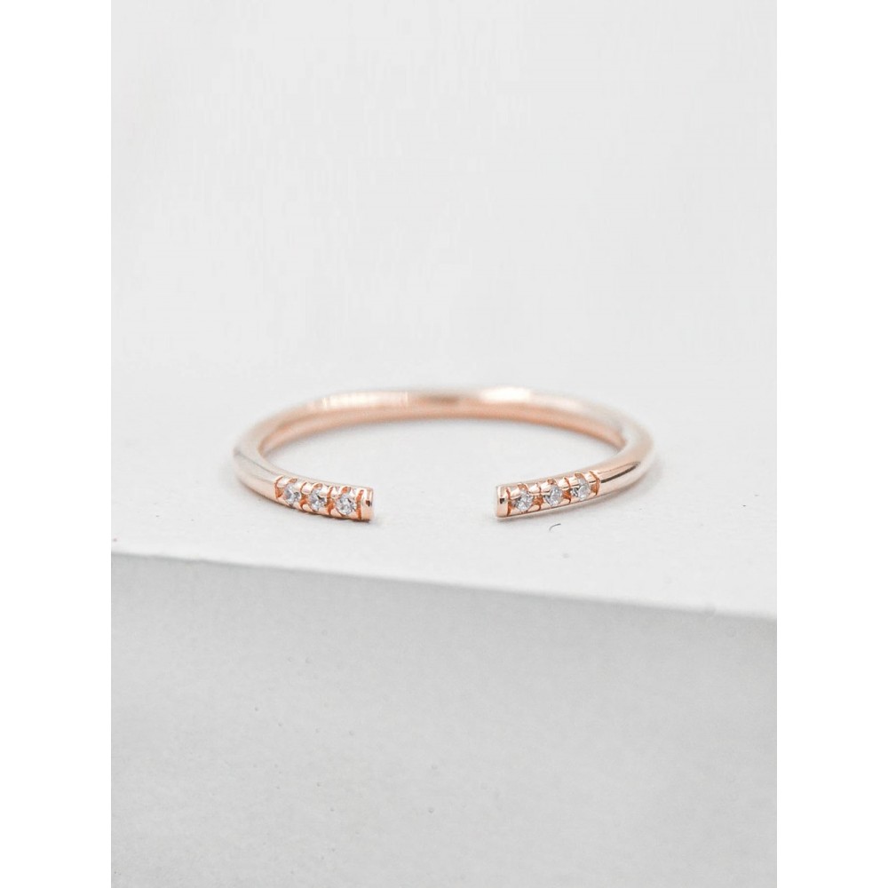 Ezüst gyűrű finom elhelyezésű fehér köbös cirkonium Swarovski 925 Trendy Collection Victoria Gold