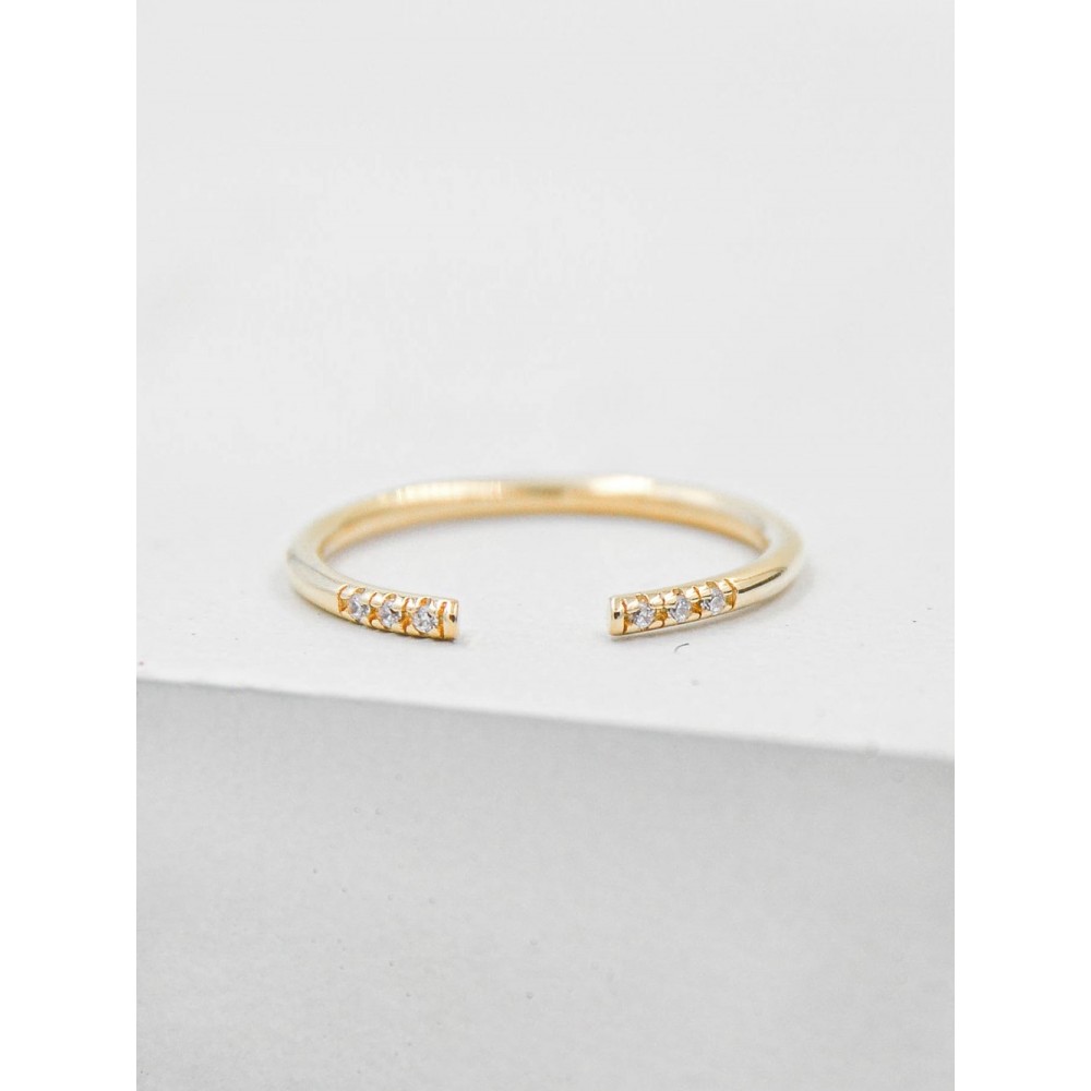 Ezüst gyűrű finom elhelyezésű fehér köbös cirkonium Swarovski 925 Trendy Collection Victoria Gold