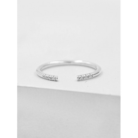 Ezüst gyűrű finom elhelyezésű fehér köbös cirkonium Swarovski 925 Trendy Collection Victoria Gold