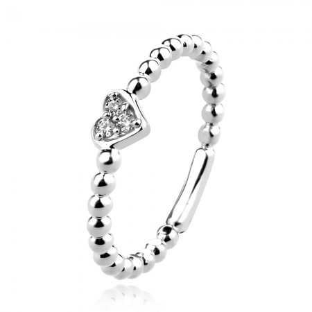 Ezüst Bubble heart gyűrű
