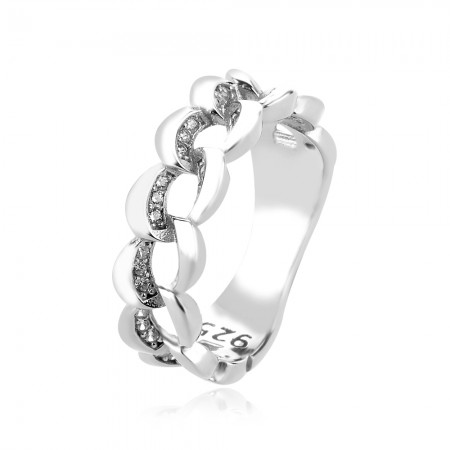Ezüst gyűrű Eternal Chain