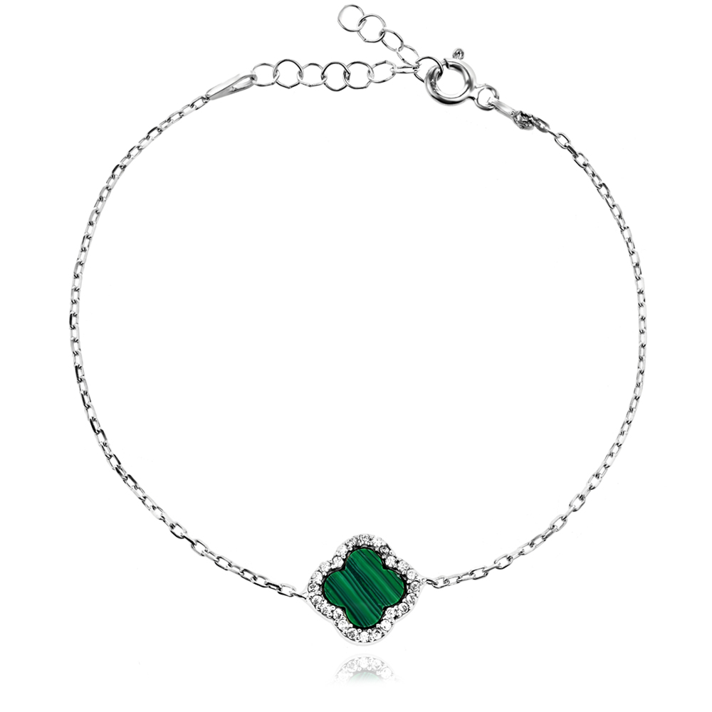 Ezüst karkötő Malissa Clover Ezüst karkötő Malissa Clover