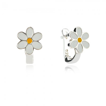 Gyermek ezüst fülbevaló Daisies