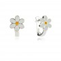 Gyermek ezüst fülbevaló Daisies