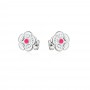 Gyerek ezüst fülbevalók Flower