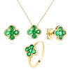 Fülbevaló Diamantokkal és Smaragddal Aura Clover Fülbevaló Diamantokkal és Smaragddal Aura Clover