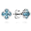 Fülbevaló Diamantokkal és London Topázzal Aura Clover Fülbevaló Diamantokkal és London Topázzal Aura Clover