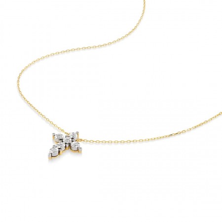 Arany nyaklánc Diamond Cross gyémántokkal