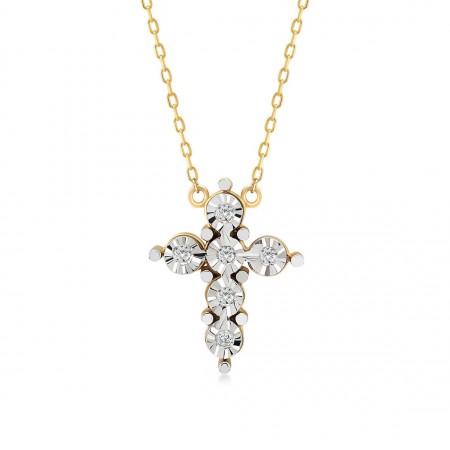 Arany nyaklánc Diamond Cross gyémántokkal