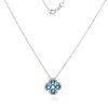 Nyaklánc Diamantokkal és London Topázzal Aura Clover Nyaklánc Diamantokkal és London Topázzal Aura Clover