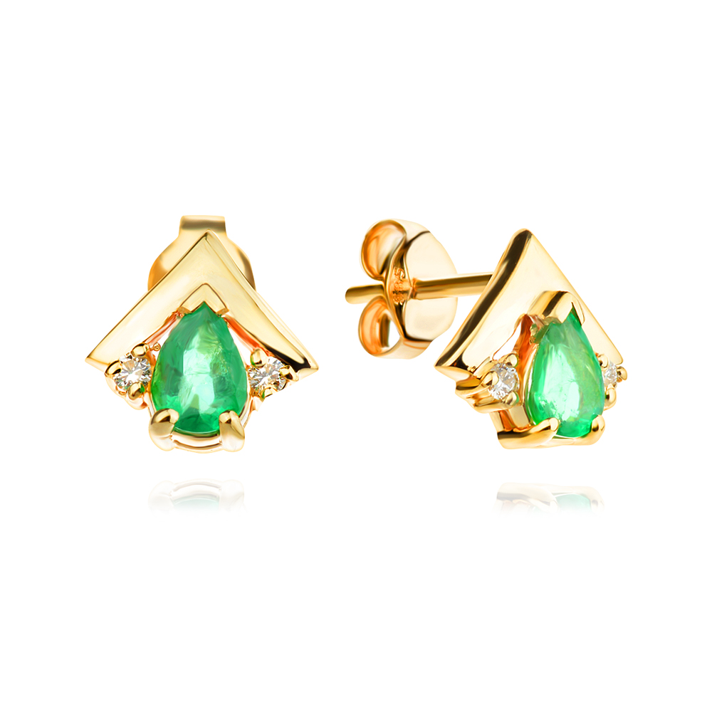 Fülbevaló gyémánttal Emerald Fülbevaló gyémánttal Emerald
