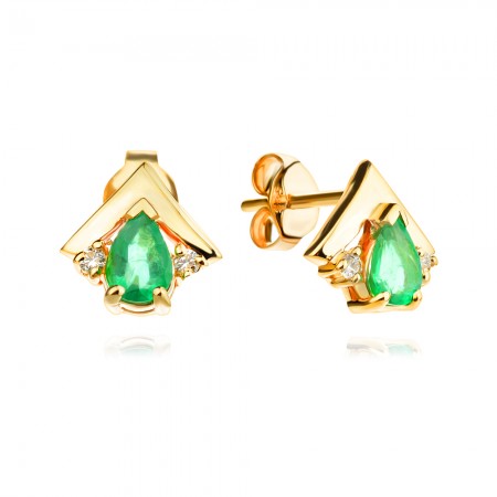 Fülbevaló gyémánttal Emerald Fülbevaló gyémánttal Emerald