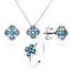Gyűrű Diamantokkal és London Topázzal Aura Clover Gyűrű Diamantokkal és London Topázzal Aura Clover