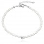 Ezüst karkötő Pearl with star