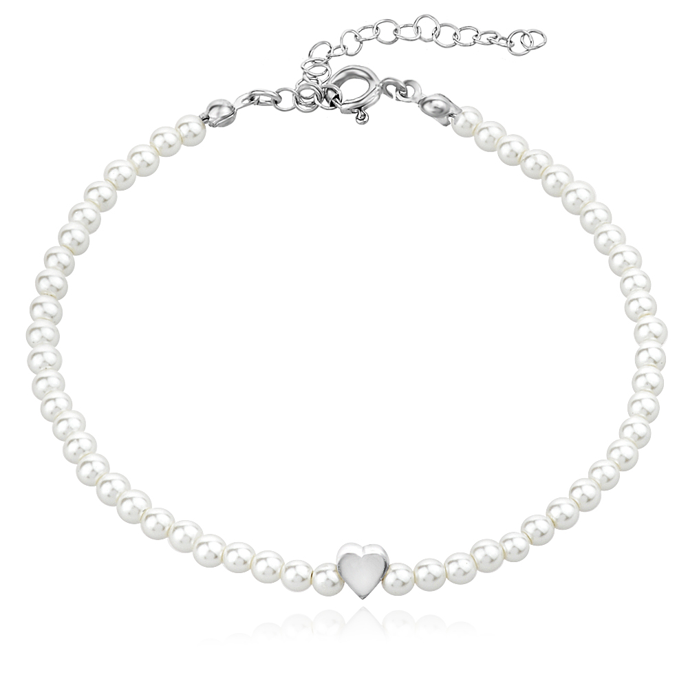 Ezüst karkötő A pearl with a heart Ezüst karkötő A pearl with a heart