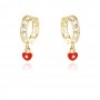 Arany gyermek fülbevalók Szív
