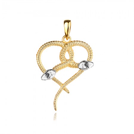 Arany medál Gemini Serpent Amulet Arany medál Gemini Serpent Amulet