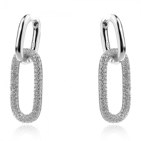 Ezüst fülbevaló Oval shapes