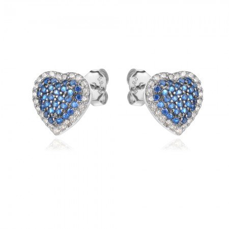 Ezüst fülbevaló Blue Heart Ezüst fülbevaló Blue Heart