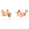 Ezüst fülbevaló Triple star