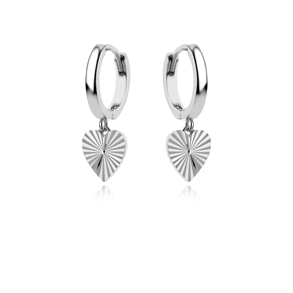 Ezüst fülbevaló Glam Heart