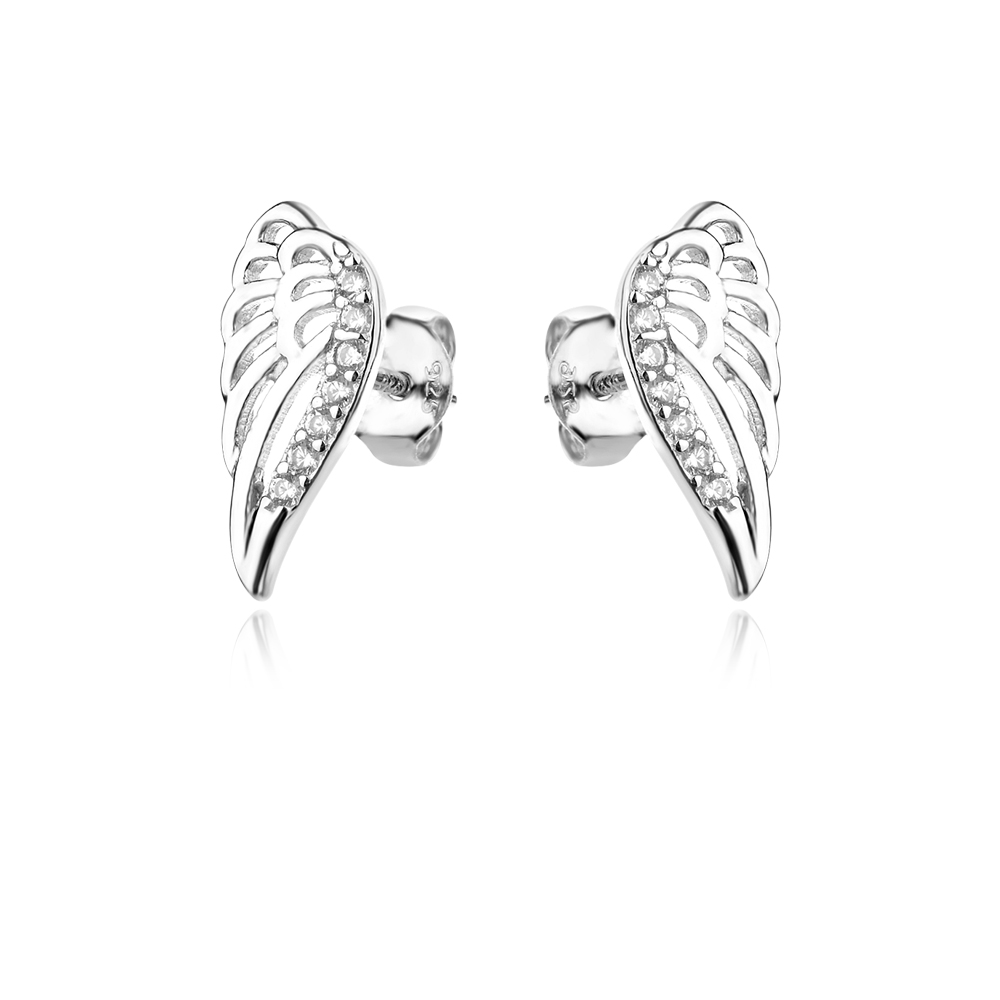Ezüst fülbevaló Angel wings