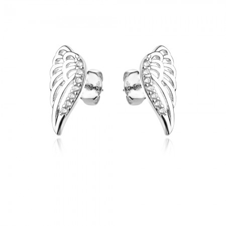 Ezüst fülbevaló Angel wings