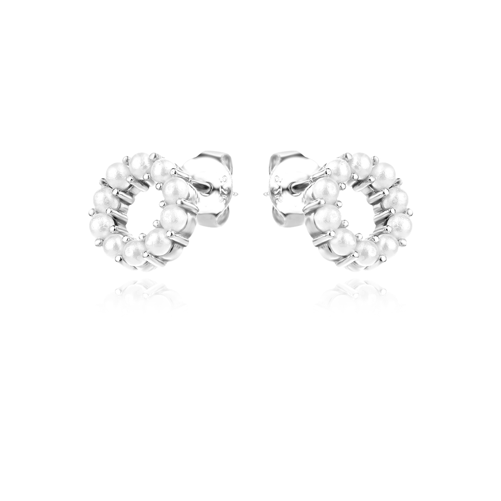 Ezüst fülbevaló Circle Pearl Ezüst fülbevaló Circle Pearl
