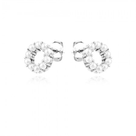 Ezüst fülbevaló Circle Pearl Ezüst fülbevaló Circle Pearl