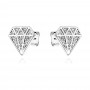 Ezüst fülbevaló Diamond Glow