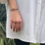 Ezüst karkötő fekete szállal és aranyozott golyókkal 2 - 925 !