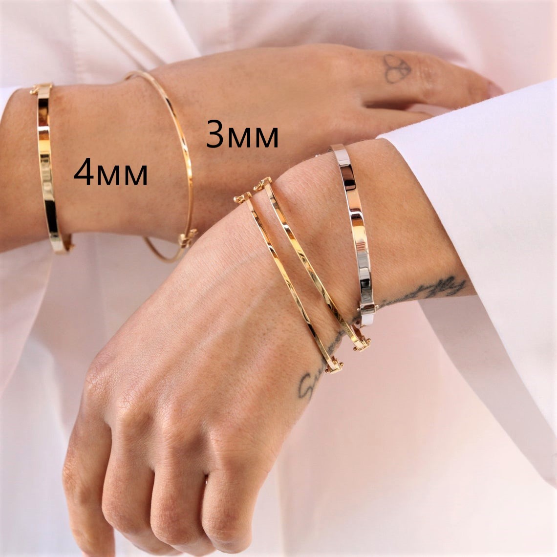 Arany merev karkötő Love Bangle Arany merev karkötő Love Bangle
