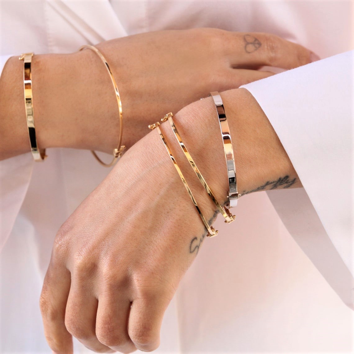 Arany merev karkötő Love Bangle Arany merev karkötő Love Bangle