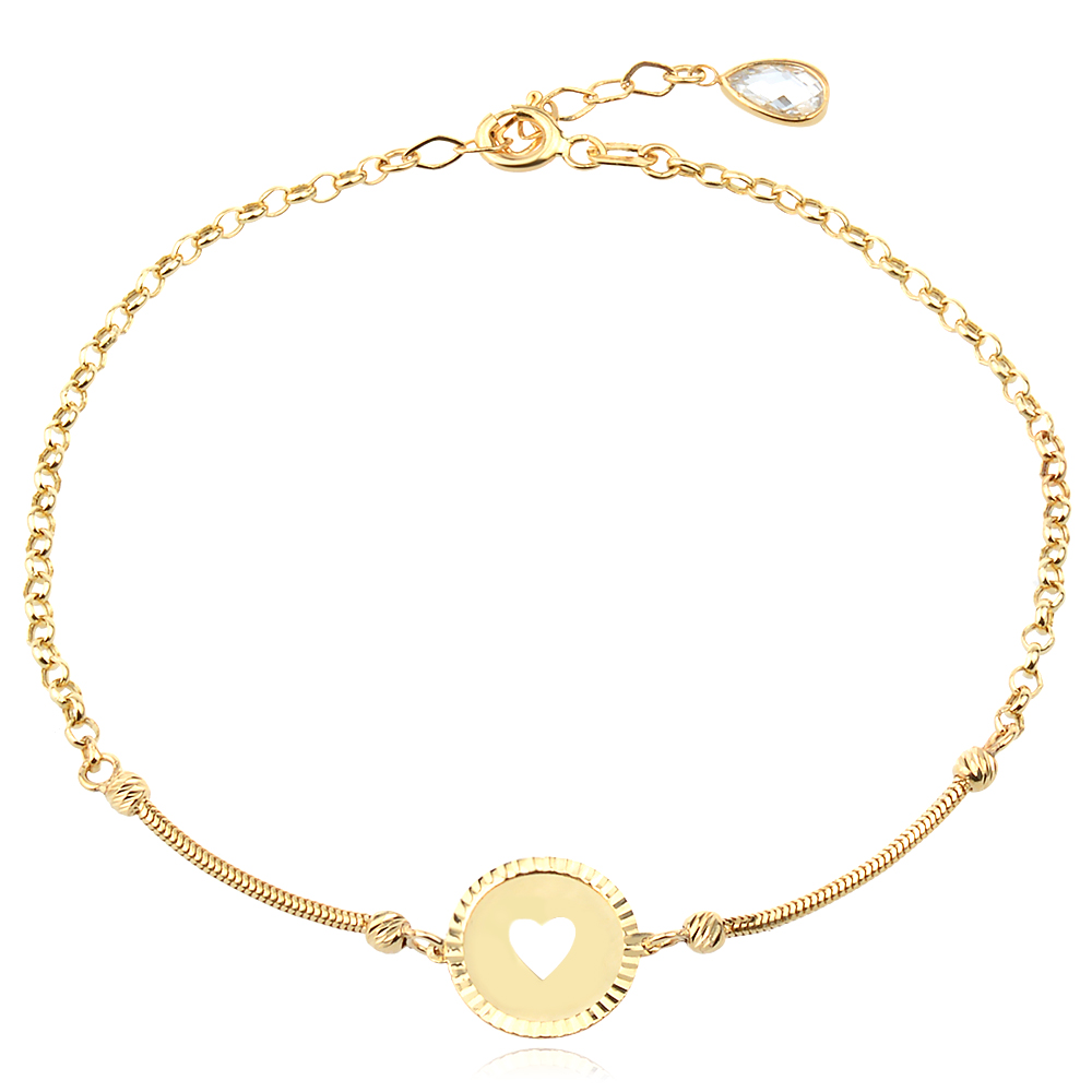 Aranyozott karkötő Shine Heart Aranyozott karkötő Shine Heart