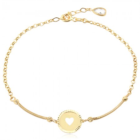 Aranyozott karkötő Shine Heart