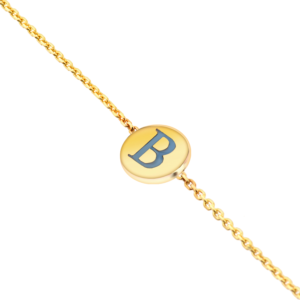 Arany karkötő baba betűvel Arany karkötő baba betűvel