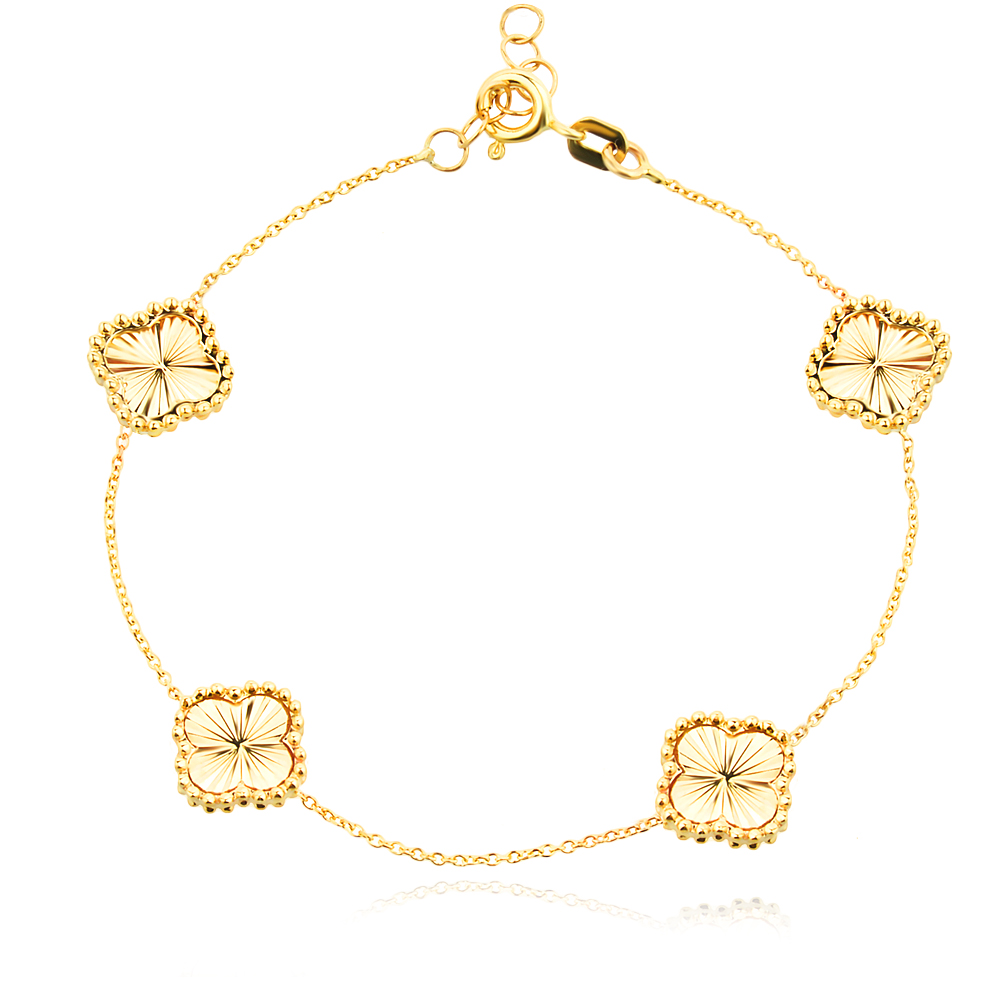 Arany karkötő Diamond Clover Arany karkötő Diamond Clover