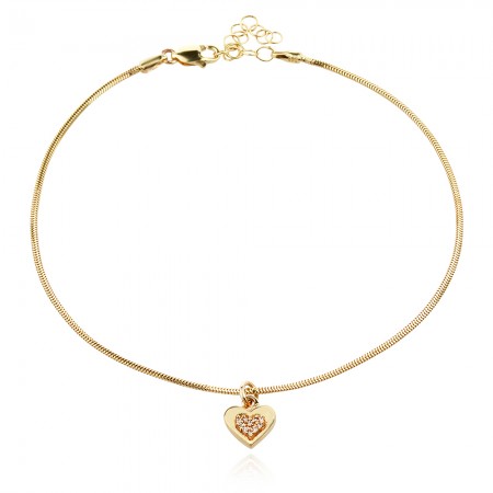 Arany lábláncz Heart