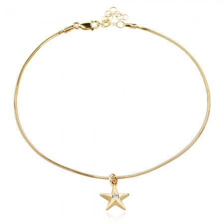 Arany lábláncz Star